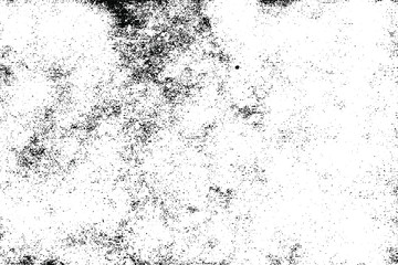Aged wall texture. Grainy messy overlay of empty, aging, scratched wall. Grunge rough dirty background. Vector Illustration. Black isolated on white background. EPS10.
