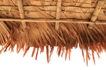 dry palm leaves as a traditional roof
