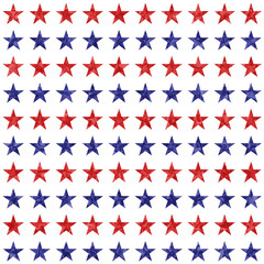 Red and blue star seamless textured pattern background