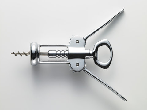 corkscrew isolated on white background