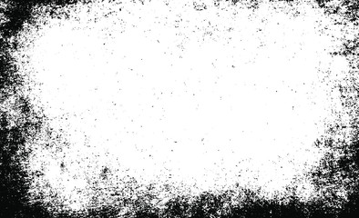 Aged wall texture. Grainy messy overlay of empty, aging, scratched wall. Grunge rough dirty background. Vector Illustration. Black isolated on white background. EPS10.