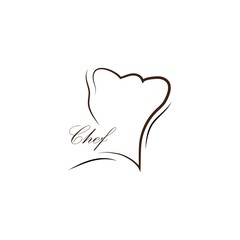 hat chef logo template vector illustration