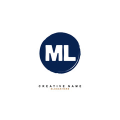 M L ML Initial logo template vector. Letter logo concept with background template.