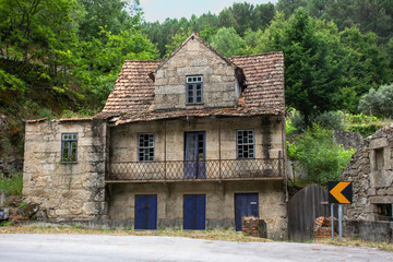 Abandoned Mill House With Derelict Roof, Portugal