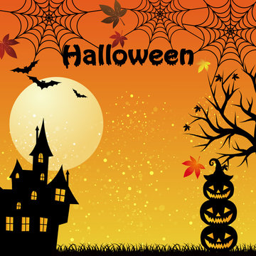 background vector illustration of Halloween