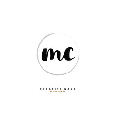 M C MC Initial logo template vector. Letter logo concept with background template.