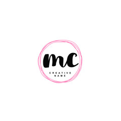 M C MC Initial logo template vector. Letter logo concept with background template.