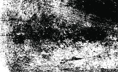 Aged wall texture. Grainy messy overlay of empty, aging, scratched wall. Grunge rough dirty background. Vector Illustration. Black isolated on white background. EPS10.