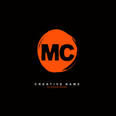 M C MC Initial logo template vector. Letter logo concept with background template.