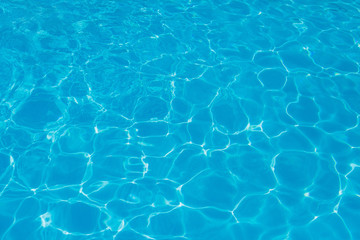 Fototapeta na wymiar background blue pool water, Surface of blue swimming pool