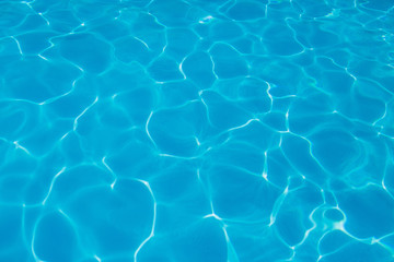 Fototapeta na wymiar background blue pool water, Surface of blue swimming pool