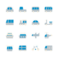 Transportation icon set.Vector illustration