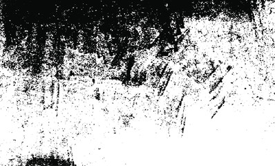 Aged wall texture. Grainy messy overlay of empty, aging, scratched wall. Grunge rough dirty background. Vector Illustration. Black isolated on white background. EPS10.