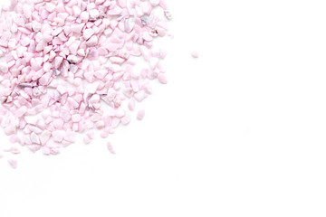 little stones mock up on white background top view