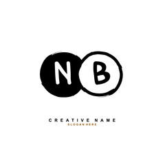 N B NB Initial logo template vector. Letter logo concept with background template.