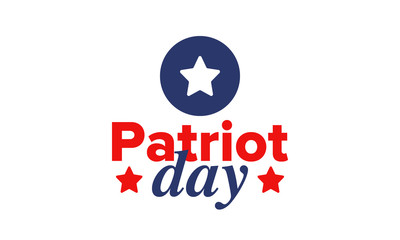 Patriot Day in United States. Celebrate annual in September 11. We will never forget. We remember. Memory day. Patriotic american elements. Poster, card, banner and background. Vector illustration