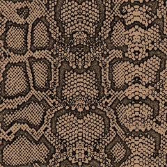 Tuinposter Dierenhuid slang huid textuur naadloze patroon hand tekenen ontwerp