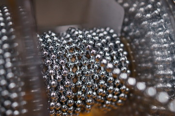 Silver chain roll Metallic luster