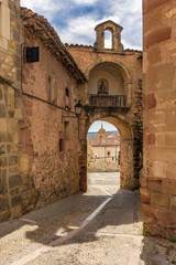 Fototapeta na wymiar Medieval streets of Siguenza in the province of Guadalajara (Castilla la Mancha, Spain)