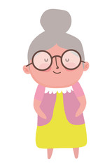 Grandmother cartoon vector design vector illustration
