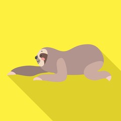 Sloth move icon. Flat illustration of sloth move vector icon for web design