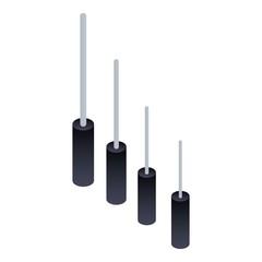 Set screwdrivers icon. Isometric of set screwdrivers vector icon for web design isolated on white background