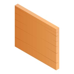 Wood panel icon. Isometric of wood panel vector icon for web design isolated on white background