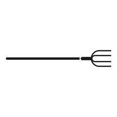 Garden fork icon. Simple illustration of garden fork vector icon for web design isolated on white background