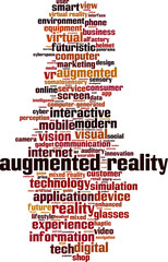 Obraz premium Augmented reality word cloud