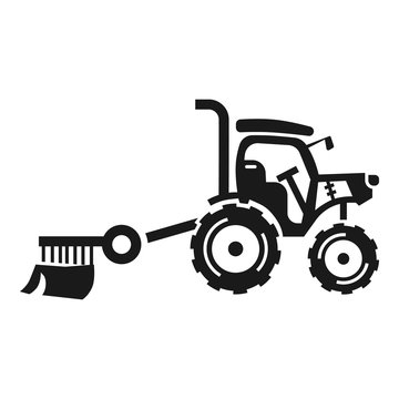 recommend clip art: Small farm tractor icon. Simple illustration of small farm tractor vector icon for web design isolated on white background