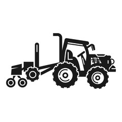 Tractor plant technology icon. Simple illustration of tractor plant technology vector icon for web design isolated on white background