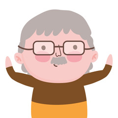 Grandfather cartoon vector design vector illustration