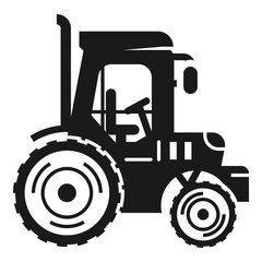 Retro tractor icon. Simple illustration of retro tractor vector icon for web design isolated on white background