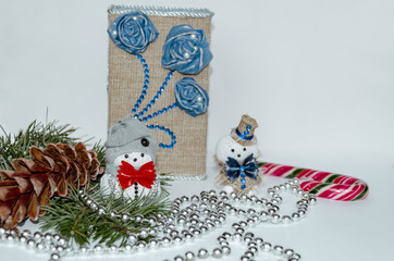 tinsel for the holiday New Year, Christmas,