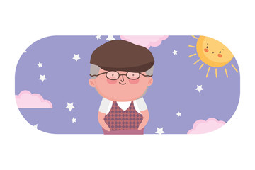 Grandfather cartoon vector design vector illustration