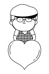 Grandfather cartoon vector design vector illustration