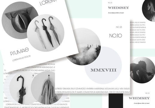 Black and White Social Media Post Set