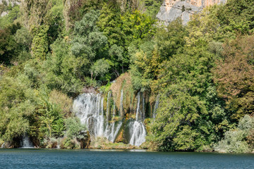 Fototapeta na wymiar Krka national park waterfalls in Croatia