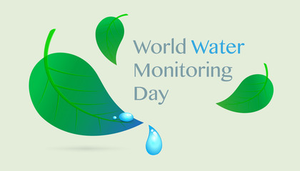 World Water Monitoring Day. Poster, postcard, banner. Vector illustration