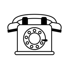 Isolated vintage phone vector design