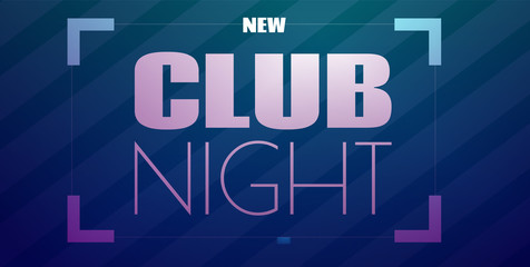 Night club concept banner. Cartoon illustration of night club vector concept banner for web design