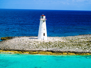 Fototapeta na wymiar lighthouse in Bahamas island
