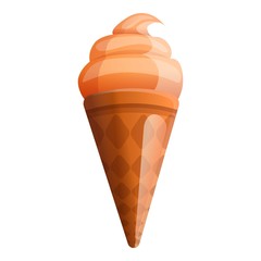 Cone icecream icon. Cartoon of cone icecream vector icon for web design isolated on white background