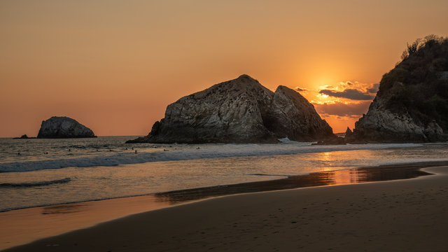 Amanecer en Zipolite, M&eacute;xico