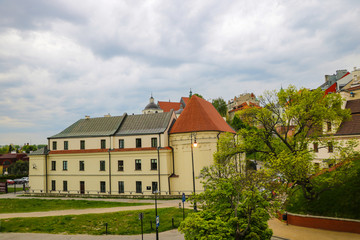 Lublin, Poland, May 10, 2019: Architecture of the old town in Lublin.