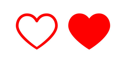 Heart vector icon. Love symbol illustration.