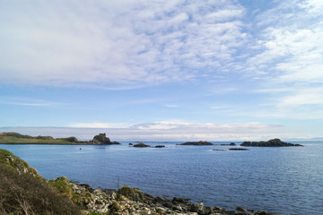 Fototapeta na wymiar Dunyvaig Castle in der Lagavulin Bay auf der Insel Islay
