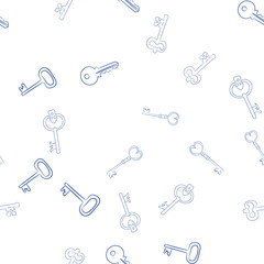 Obraz premium Seamless vector pattern with Keys. Texture for textile, wallpaper and backdrop