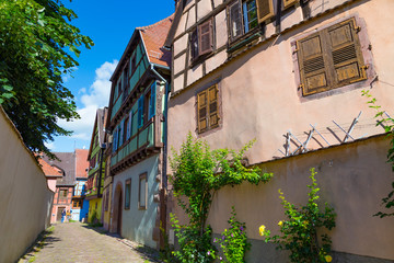 Fototapeta na wymiar Medieval village Kaysersberg. Alsace Wine Route. France.
