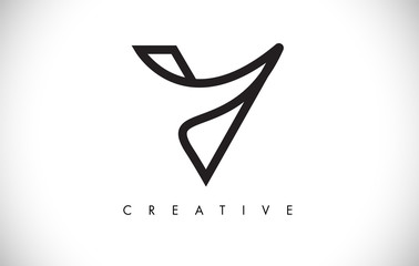 V Letter Modern Trendy Design Logo. Letter V Icon Logo with Modern Monogram